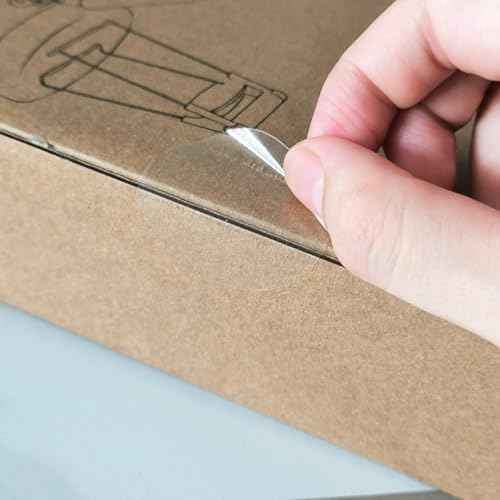 1000 Pcs Clear Round Stickers, 1-in Waterproof Clear Circle Sticker Transparent Self Adhesive Envelope Seal Sticker Labels for Gift Packaging, Mail,Boxes