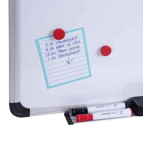 Universal 43743 Cork/Dry Erase Board, Melamine, 36 x 24, Black/Gray, Aluminum/Plastic Frame