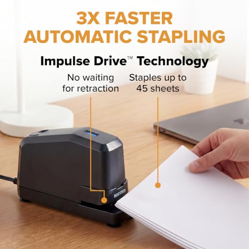 Bostitch Impulse Heavy Duty Electric Stapler - 45 Sheet, Includes 5,000 Staples