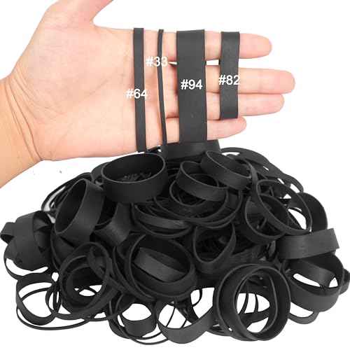 Rubber Bands Assorted Sizes Black Elastic Bands Tactical rubber band for Office supplies 0.5lbs size82,size#94,size#33,size#64