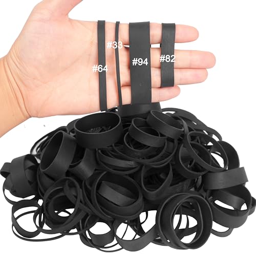 Assorted Rubber Bands 0.5lb, Black | Office & School Elastic Bands