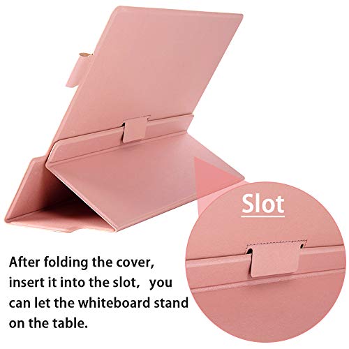 CRCHOM 9x12 Inch Pink Dry Erase Whiteboard - Portable & Magnetic, Slim Design with Marker