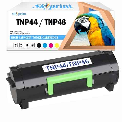 TNP-44 TNP-46 TNP44 TNP46 Black Toner Cartridge 20,000 Pages Compatible with Konica Minolta TNP44 TNP46 for Bizhub 4050 4750 Printer. A63W01W A63W01F