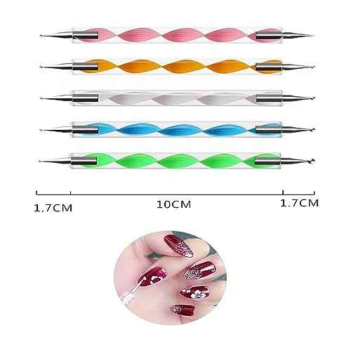 Polymer Clay Tools, Dotting Tools, Nail Art, Air Dry Clay, Sculpting Painting Embossing Scoring Modeling, Ball Stylus Pen, Rock, Silicone, Langqun