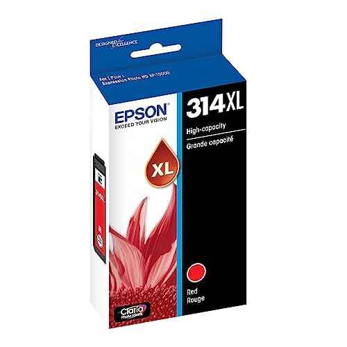 EPSON 314 Claria Photo HD Ink High Capacity Red Cartridge (T314XL820-S) Works with Expression Photo XP-15000