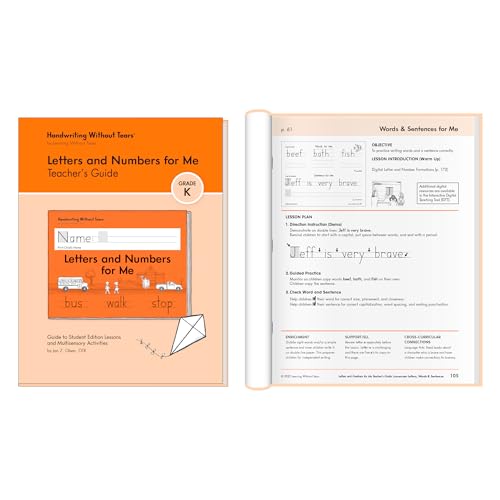 Handwriting Without Tears Kindergarten Printing Set Workbook & Teacher's Guide Bundle
