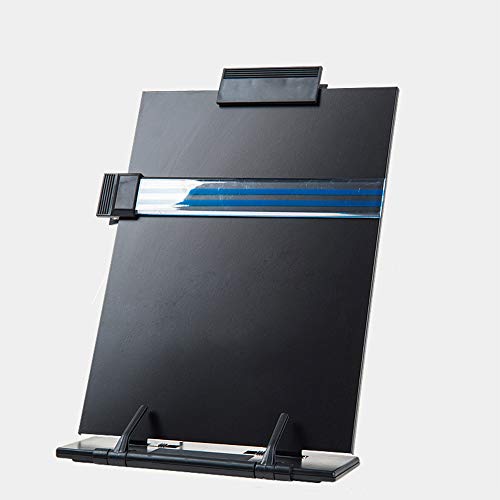 Boxtree Desktop Document Holder with Adjustable Positions and Clip, Black