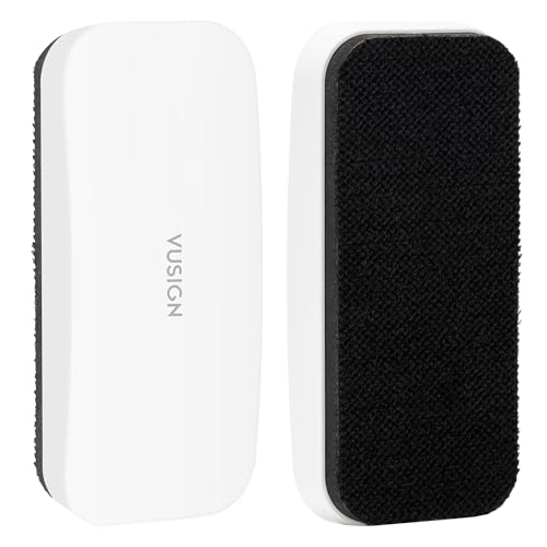 VUSIGN Magnetic Dry Erase Whiteboard Eraser 2 Pack - White, Reusable, Office & Classroom
