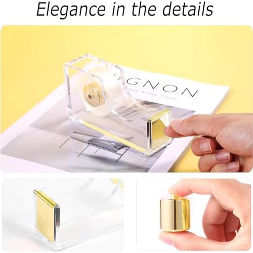 Desk Organizers and Accessories Set with 360-Degree Rotating Pen Holder, Acrylic Stapler, Tape Holder, Staple Remover, Binder/Paper Clips Kit, Scissor and 1 Box of Staples