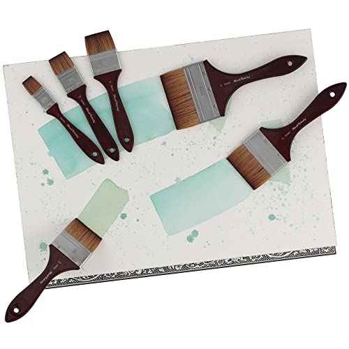 Creative Mark Mimik Kolinsky Watercolor Brush - 1.5 Inch Watercolor Mottler - Short Handle Synthetic Paint Brush - Handmade in Germany - Synthetic Sable Paint Brushes for Artists - Animal-Friendly