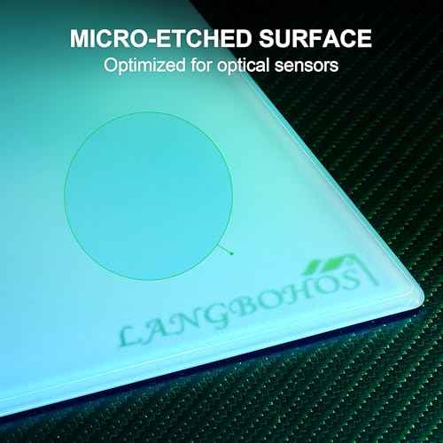 Glass Mouse Pad Micro Etched Surface and Whole Silicone Base,Improved Precision and Speed,Durable, Easy to Clean, Suitable for Gaming and Office Use (White)