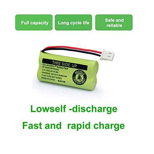GEILIENERGY BT162342 BT262342 Battery Compatible with BT183342 BT283342 BT166342 BT266342 Vtech CS6114 CS6419 CS6719 with AT&T EL52300 CL80112 CS6719-2 Cordless Handsets (Pack of 4)