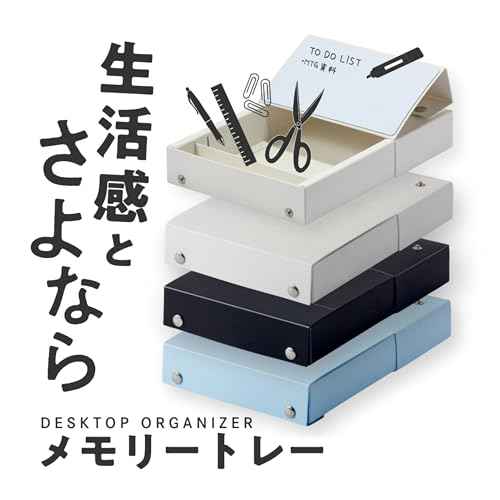 Raymei Fujii VPP1291B Desk Tray, Desktop Storage, Memory Tray, Large, Black