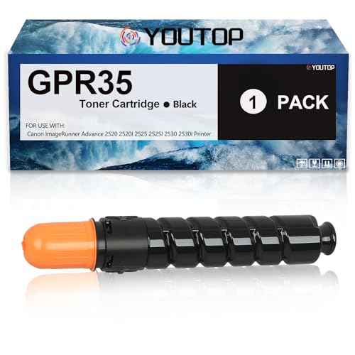 GPR-35 GPR35 Black Toner Cartridge Replacement for Canon GPR-35 2785B003AA Toner Compatible for Canon ImageRunner Advance 2520 2520I 2525 2525I 2530 2530I Printer