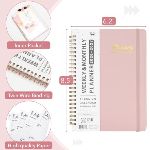 Mr. Pen Blush 2026-2027 A5 Planner, July 2026 - June 2027, Weekly & Monthly Organizer