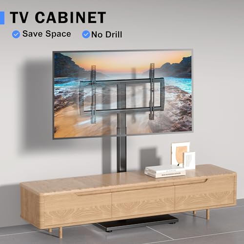 XINLEI Universal Floor TV Stand with Bracket for 32-75" TVs, Black, 132lbs, VESA 600x400