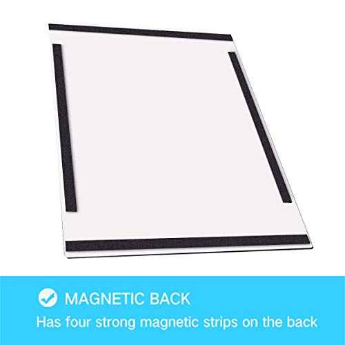 ZHIDIAN Document Sign Holder Pockets with Magnetic Back, Plastic Poster Picture Notice Display Frame for Fridge/Whiteboard/Chalkboard/Cabinet, 8.5 x 11.6 Inches, Black, 6 Pcs