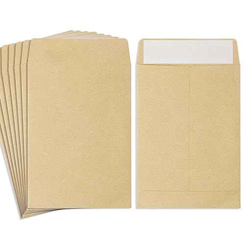 100 Pack Coin Envelopes 3.23"¡¿4.53",Brown Kraft Small Envelopes,Fully sealed seed envelope£¬Kraft Small Coin Envelopes,Seed Envelopes, Mini Envelopes for Office, Home, School