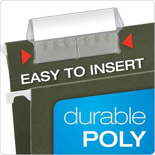 Pendaflex Hanging File Folder Tabs - 100 Sets of File Folder Labels - 2" File Tabs for Hanging Folders with 100 Inserts