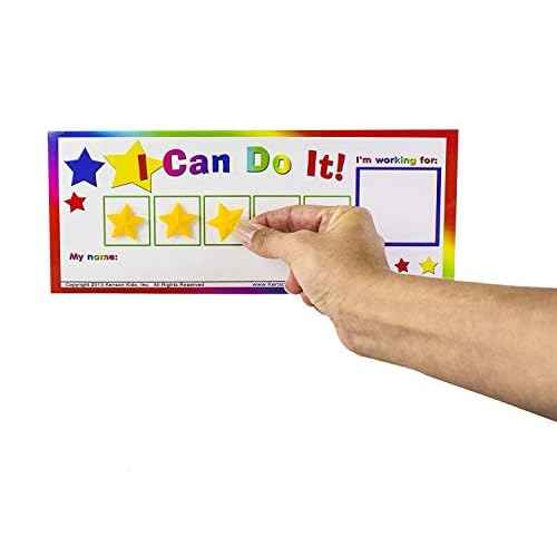 Kenson Kids ¡°I Can Do It!¡± Token Board. Colorful Magnetic Rewards Chart with Positive-Reinforcement Stars and Customizable Goal Box. Great for Ages 3-10. Measures 5-Inches by 11-Inches