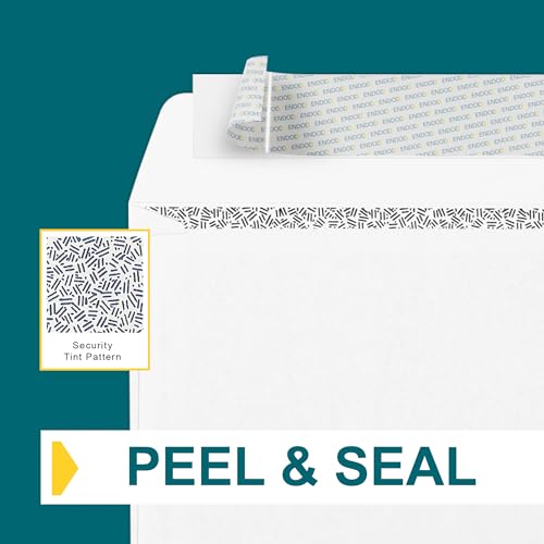 EnDoc Peel & Seal #9 Envelopes 80 Pack - White Business Mailing Envelopes