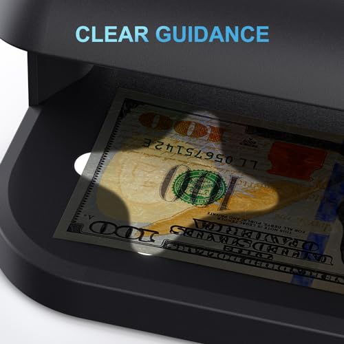 Aneken AL-17 Counterfeit Bill Detector with UV LED Light, Advanced UV Counterfeit Money Detector with Card & ID Detection, Suitable for All Currencies in The World