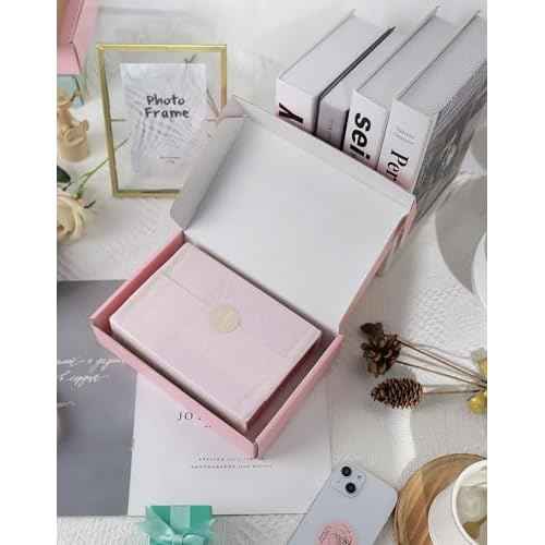 9x6x2 Inch Small Pink Shipping Boxes Pack of 45, Cardboard Boxes for Packaging Small Business