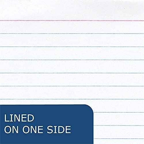 Roaring Spring Wirebound Spiral Bound Recycled Index Cards 3"x5", 100# White Paper, Narrow Ruled, Perforated, Blank on Back, Snag-proof (Pack of 24)