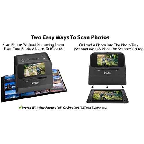 ClearClick QuickConvert 2.0 Photo, Slide, and Negative Scanner - Scan 4x6 Photos & 35mm, 110, 126 Film - No Computer Required - 22 MegaPixels