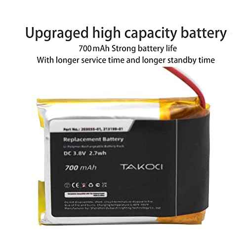 (2-Pack) Replacement Battery for Plantronics (Poly) SAVI 8220 Series Wireless Headset,fits Part Number 203035-01 3.8V 700mAh