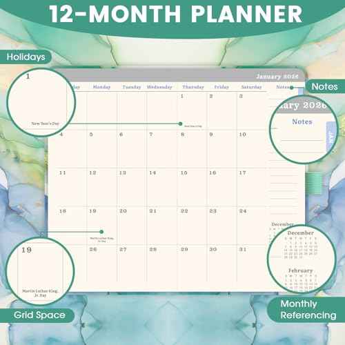 2026 Pocket Planner - 2026 Pocket Calendar, 2026 Planner Weekly and Monthly from Jan. 2026 - Dec. 2026, 6.3''¡¿3.8'', Agenda Planners and Schedule Organizer with Pen Loop, 2 Bookmarks, Banded - Green