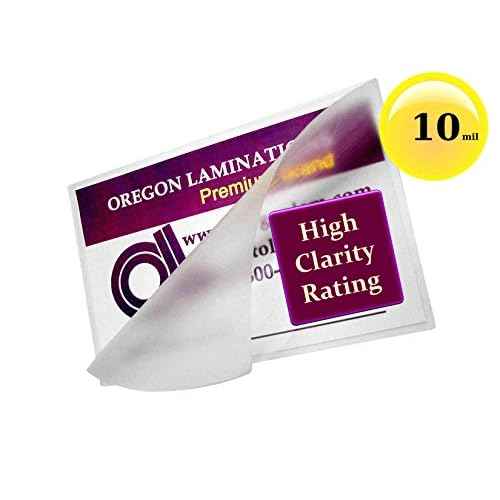 Oregon Lamination Heat Activated Laminating Pouches 10 Mil 9¡± x 11-1/2¡± [Pk of 50] 229mm x 292mm x 250 microns Thick for 8.5 x 11 Letter Size Sheets, Clear