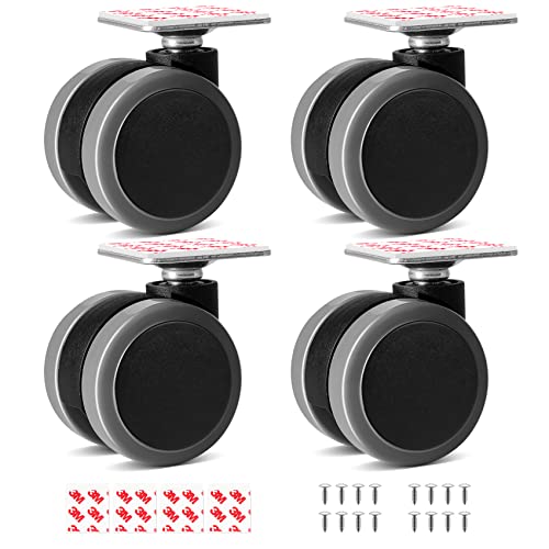 Self-Adhesive 1.5" Caster Wheel Set (4pcs) for Trash Cans & Storage Boxes – Cofufu