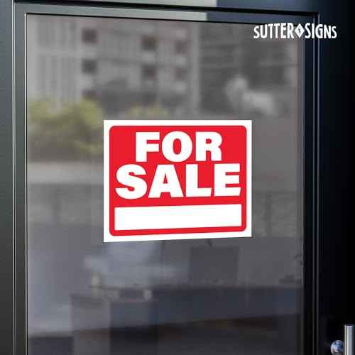 4pk For Sale Signs for Car, Vehicles, Boat, Trailer. Waterproof PVC Plastic, 12" x 9"