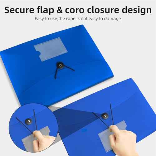 3 Pack 7 Pocket Accordian File Organizer, Expanding File Folder with Labels, Plastic Expandable File Folder for Documents Letter Size A4 Papers