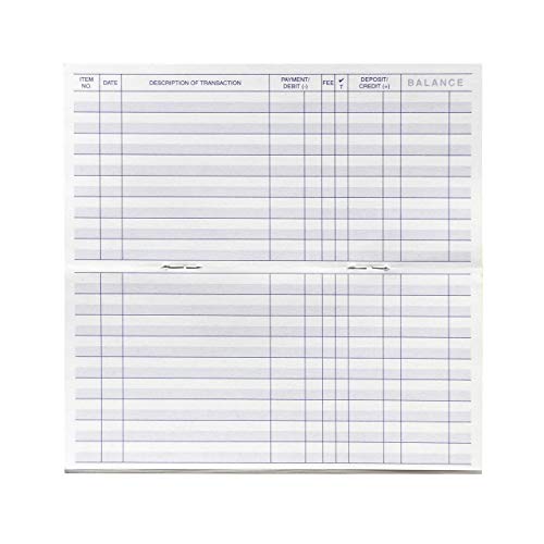 CAROUSELCHECKS 3 x 6 in Checkbook Register – 10 Pack, 2026–2028 Calendar, 27 Pages
