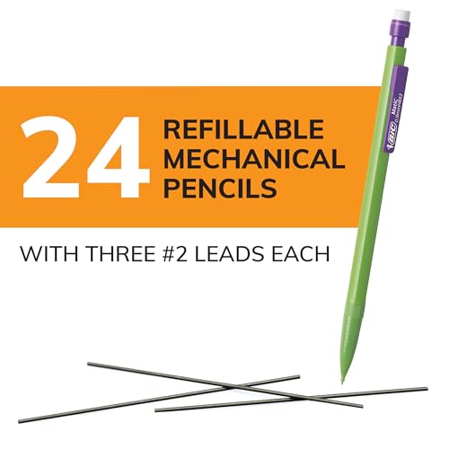 BIC Xtra Strong Mechanical Pencils 0.9mm Thick Point 24-Count Pack – School & Office