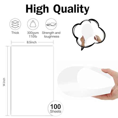 Legal Size Cardstock 8.5x14 White, Goefun Card Stock 110lb Premium Heavy Cardstock Paper 100 Sheets, Thick Printer Paper for Arts and Crafts, Posters, Brochures, Menus, Cards, Covers
