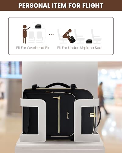 LOVEVOOK 40L Travel Backpack with 3 Packing Cubes - Black, TSA Approved Carry-On Fits 17" Laptop