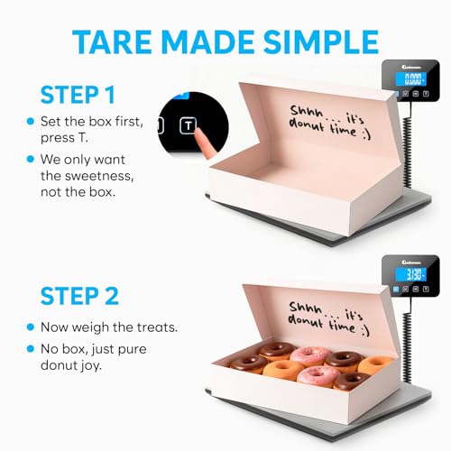Digital Parcel Scale 300kg - Heavy Duty Postal Weighing Scale with Tare & Hold Function