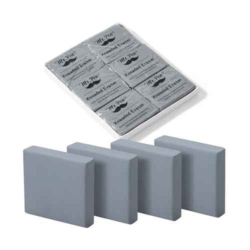 Mr. Pen- Kneaded Eraser, 6 Pack, Grey, Kneaded Erasers for Artists, Art Eraser, Kneadable Erasers, Back to School Supplies