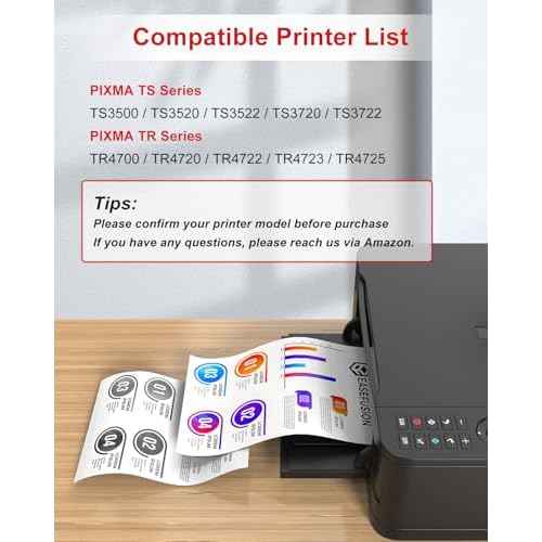 275XL 276XL Replacement for Canon Ink 275 and 276 PG-275 CL-276 Black Color Ink Cartridges Combo Pack Compatible with PIXMA TR4720 TS3522 TR4700 TS3722 TS3500 TR4722 TS3720 TS3520 Printer