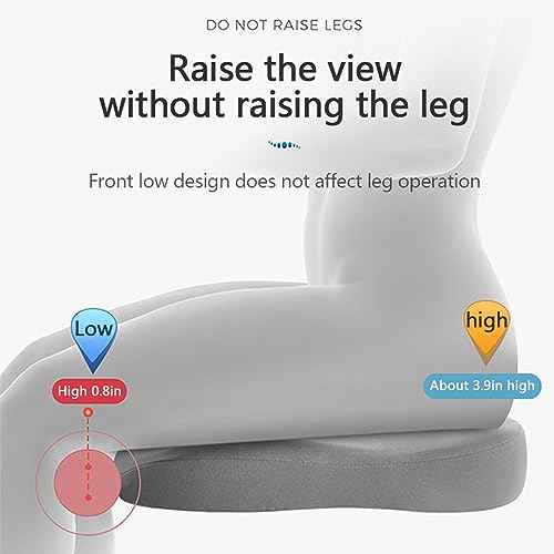 Car Seat Cushion, Memory Foam Car Seat Cushion, Cushions for Sciatica, Pain Relief for Long Sitting, Ergonomic Cushion for Office Chair, Black