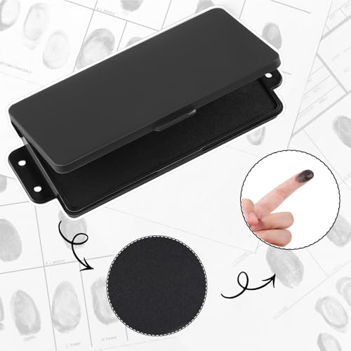 Humyoun 1 Pcs Rectangle Black Fingerprint Ink Pad for Business & Office Use