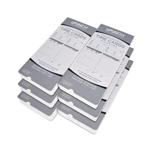 300 uPunch Time Cards for HN4000 AutoAlign Calculating Time Clocks