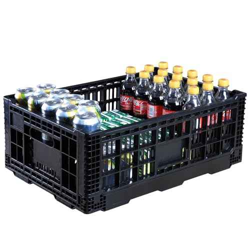 Collapsible Storage Bin Container£¬52 Liter Transfer heavy duty plastic storage box , Versatile Storage Basket milk crates (1)