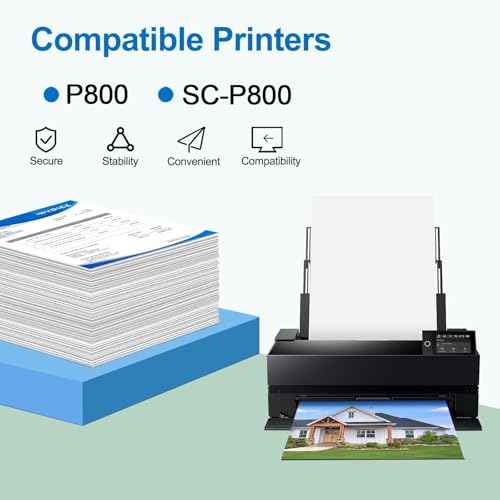 T8501 UltraChrome HD T850100 Photo Black Ink Cartridge Replacement for SureColor P800 SC-P800 Printer