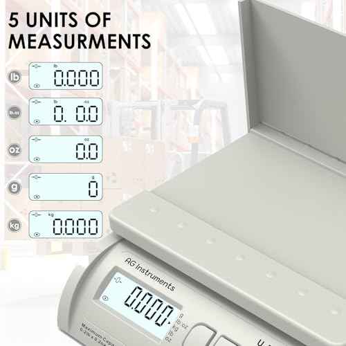 55lb x 0.2oz Digital Shipping Postal Scale with AC Adapter for Small Business, Packages, Office Home Use, UPS USPS DHL FedEx, White