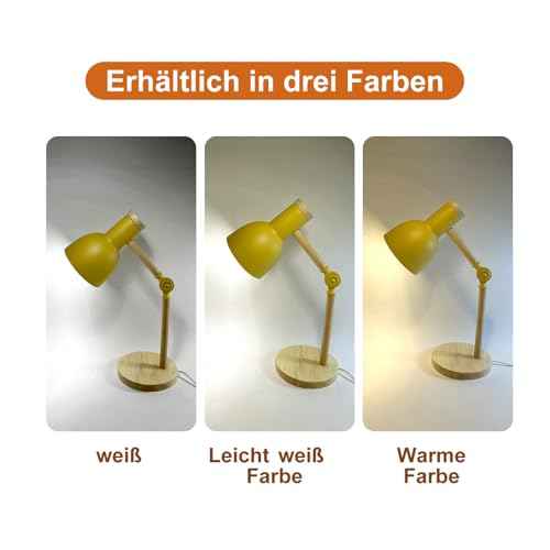 himmel Table Lamp, Adjustable Wooden Table Lamp, Children's Desk Lamp for Bedroom, Living Room, E27 Base Reading Next Lamp