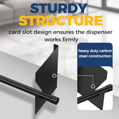 Hezaosth Heavy Duty Adjustable Wall Mount Paper Roll Holder Vinyl Label 28-60" - Listing 1